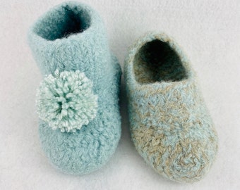 2 PDFs Toddler Felted Slippers & Felted Bootie Knit Wool Patterns