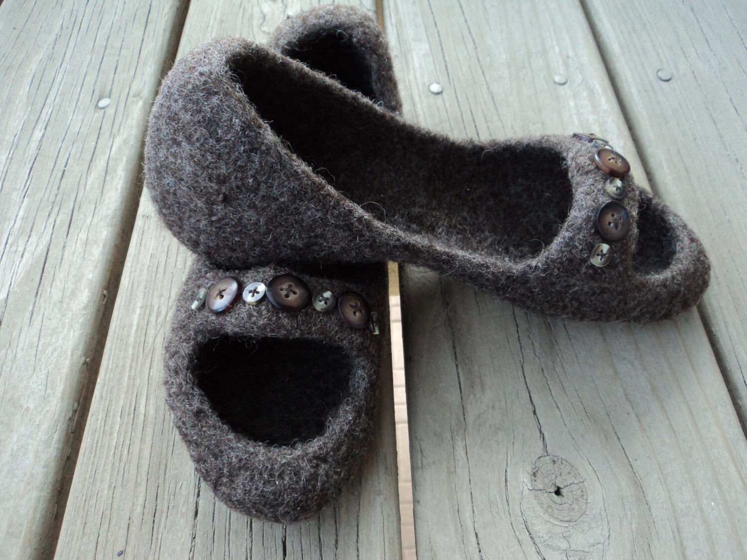 PDF Peep Toe Slippers for Women Felted Wool Knitting Pattern | Etsy