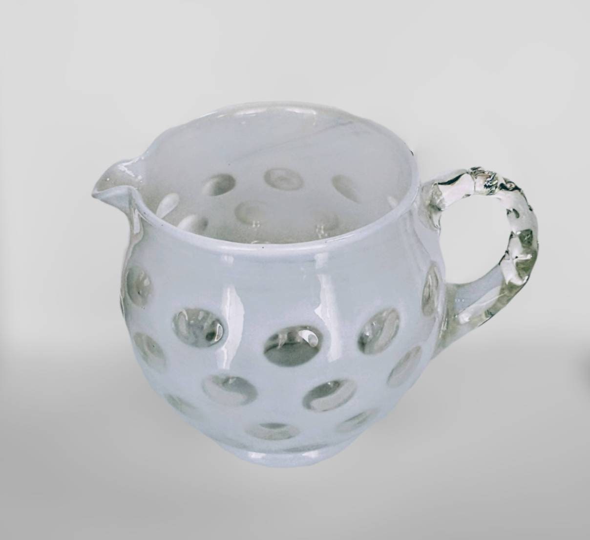 FENTON ビンテージ オパールセント コインドット ガラスシェード