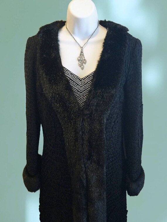 SUE WONG "Nocturne" Duster Coat, 1920’s Style, Bl… - image 2