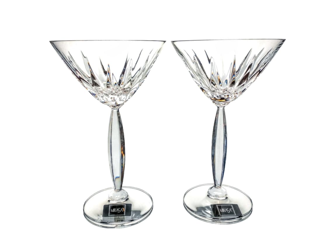 Box of 2 Mikasa royalty Martini Cocktail Glasses Etsy