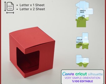 Presentation Box, Teplate, Paper Bag, Gift Box, File Bag Svg, Canva Box Template, Party Favor Box svg, pdf, png, jpg, ai, silhouette, cricut