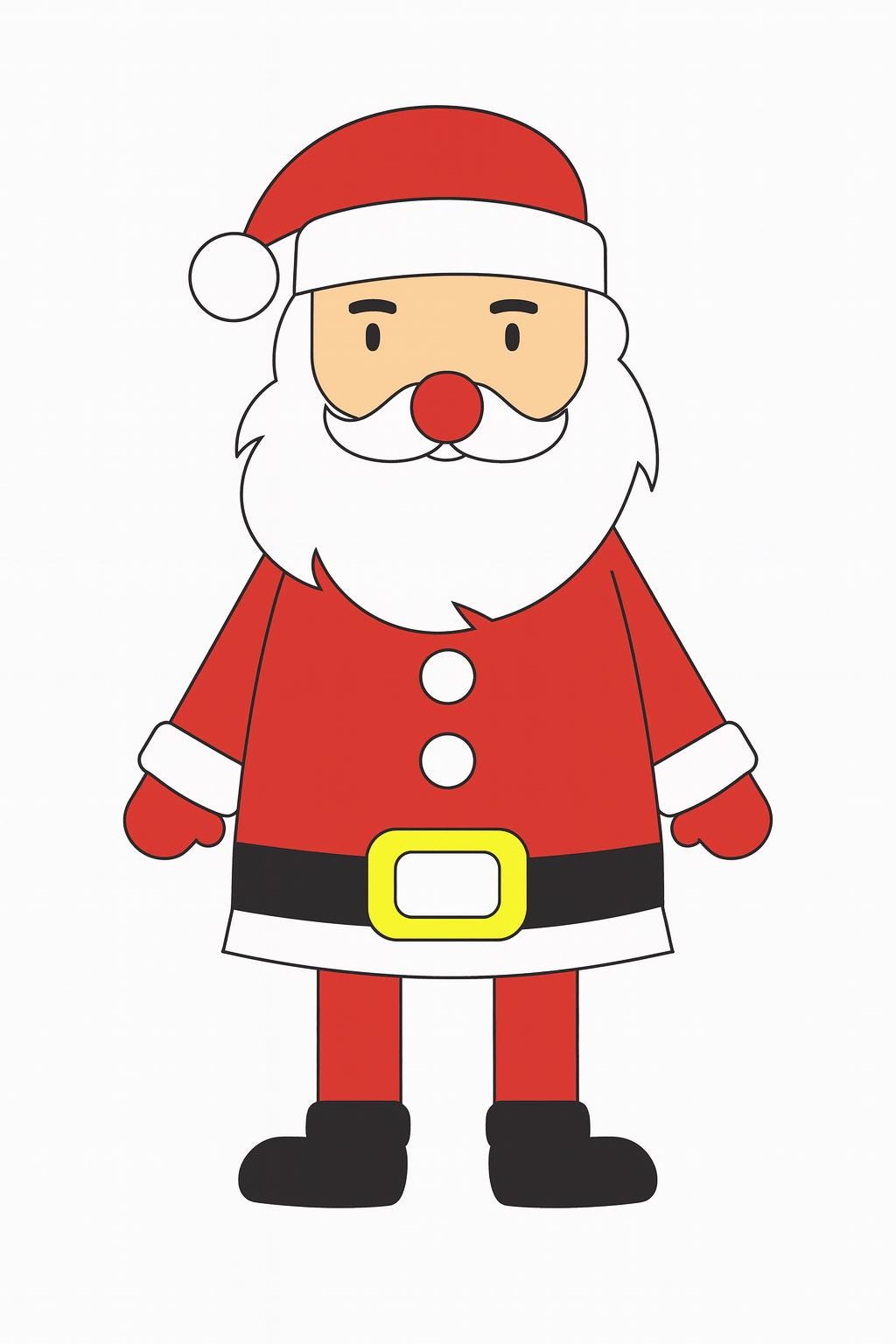 Santa Claus Cutout Template DIY Christmas Papercraft PDF Easy