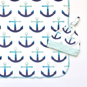 Hat Nursing Cover Blue Green Baby Shower Gift Teal Newborn Blanket Greek Key Organic Cotton Swaddle Blanket Geometric Stroller Blanket