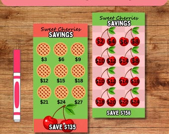 Desafío de Ahorro Cherry, Ahorro Cherry, Desafío de Ahorro para Bajos Ingresos, Fondos de Amortización, Acumulación de Efectivo, Rastreador de Acumulación de Efectivo