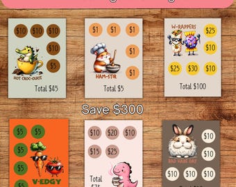 Minidesafíos de ahorro, Paquete de miniahorro, Pequeño desafío de ahorro, Bajos ingresos, Rastreadores de ahorro, Acumulación de efectivo, Desafío de dinero