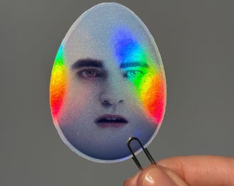 Pegatina holográfica de meme de Edward Eggward de Crepúsculo