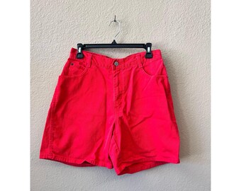 Vintage 80er Jahre Gitano rote Jeans-Shorts Gr. 12