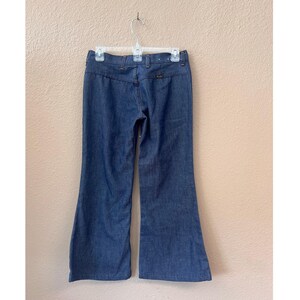 Vintage 70s Wrangler low rise sailor bell bottom jeans size 9 image 4
