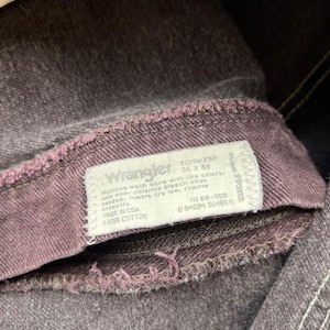 Vintage chocoladebruine Wrangler-jeans maat 36 x 38 afbeelding 6