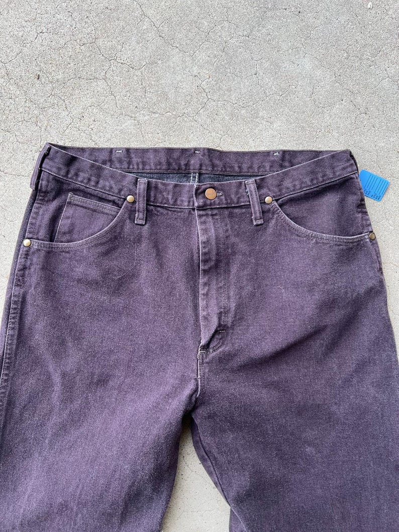 Vintage chocoladebruine Wrangler-jeans maat 36 x 38 afbeelding 5