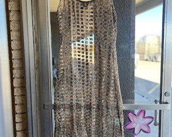 Vintage Y2K Dotti sheer cheetah print cover up medium