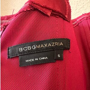 BCBG Max Azria 90s Y2K red layered formal prom dress size S image 5