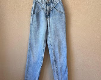 Vintage jaren 80 lightwash Zena denim westernjeans maat S