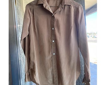 Vintage 1980s striped button down top size 6