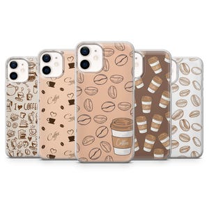 Coffee Phone Case Java Cuppa Espresso Cover for iPhone 17Pro Max, 16, 15, 14, 13, 12, Samsung S26,S25, S24, S23Fe, A16, A56, Pixel 10, 9Pro