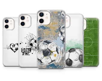 Football Phone Case Soccer Ball Cover for iPhone 17Pro Max, 16, 15, 14, 13, 12, Samsung S26,S25, S24, S23Fe, A16, A56, Pixel 10, 9Pro