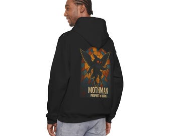 Mothman "Prophet of Doom" Hoodie | Gothic Cryptid Streetwear, Occult Horror Hoodie
