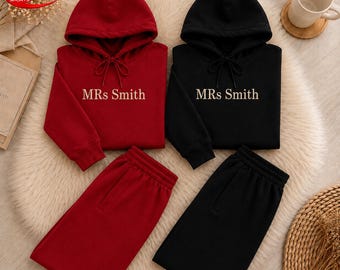 Custom Embroidered Women's Tracksuit Set | Matching Couple Loungewear