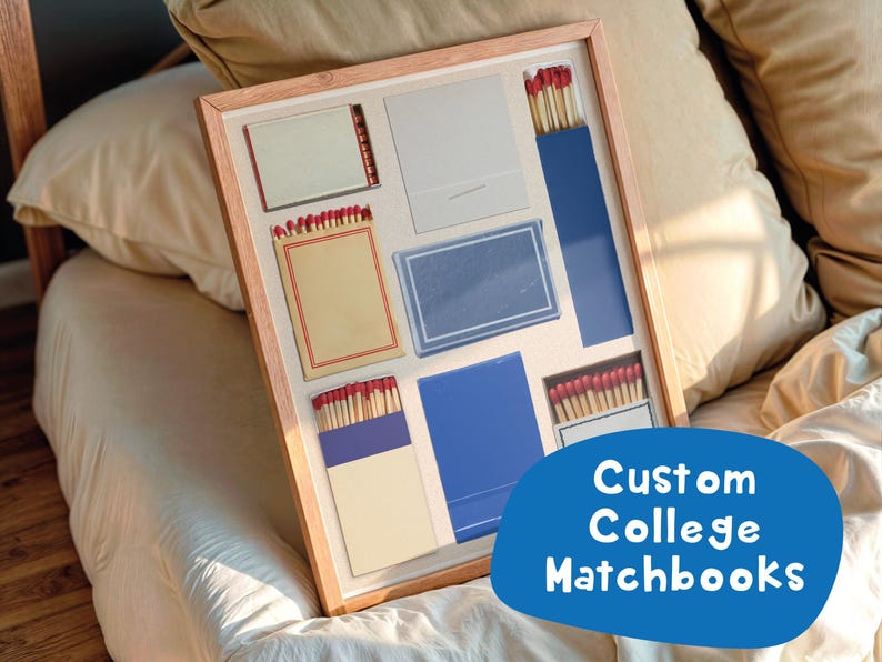 Custom College Matchbook Digital Print: Vintage University Print, Retro ...