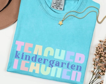 Shirt kleuterjuf, cadeau leraar waardering, comfortkleuren T-shirt lagere school leraar, teamshirt kleuterschool, terug naar school