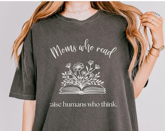Bookish Mom T-Shirt, Book Lover Gift, Comfort Colors Reading Tee