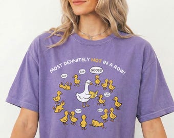 Grappige Leraar T-shirt | Ducks Not in a Row Comfort Colors T-shirt | Pre-K-leraarcadeau | Shirt voor kleuterjuf | Duck Duck Goose T-shirt