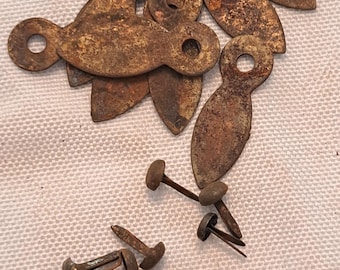 Rusted Flat Turn Buttons for junk journals