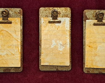 Rusted Mini Clipboards