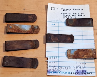 Rusted Money Clips/Bankers Clasps: Set of Four