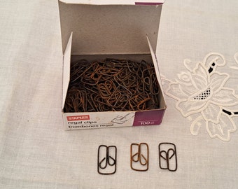 Rusted Owl Paper Clips 2 sizes, Junk Journal Embellishments (3/4 in)