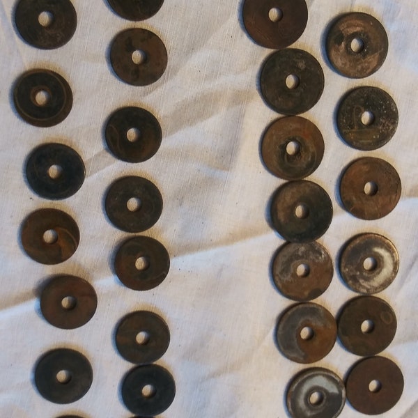 Rusted Fender Washers.  Set of 15, Rusted Embellishments for Junk Journals. Vintage, Rust, Shabby