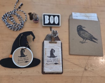 Small Halloween Embellishment Kits: Witches Hat and Ghost