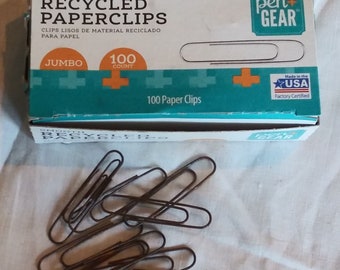 Rusted Jumbo Paper Clips, Vintage Junk Journal Embellishments