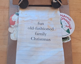 Christmas Vacation Inspired Mini Junk Journal ClipBoard