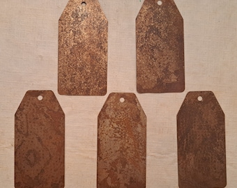 Rusted Metal Tags for your Junk Journals
