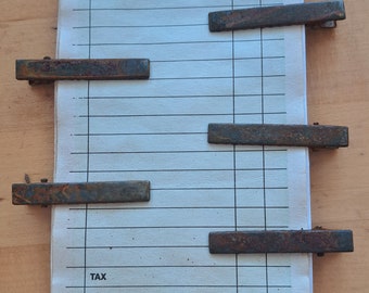 Rusted Duck Alligator Clips, Junk Journal Embellishments, Set of 5