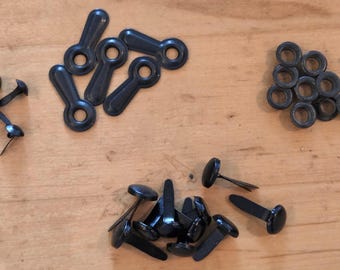 Black Metal Elements for Junk Journals alternative to Rusted Metal Elements.
