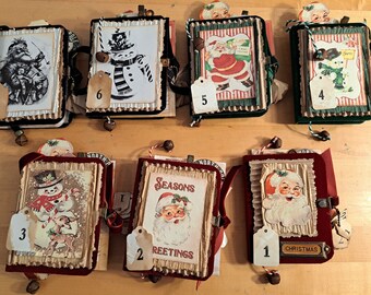 Mini Holiday Velvet   Junk Journals:  AKA "HOJO's" Holiday Journals,  December Dailies