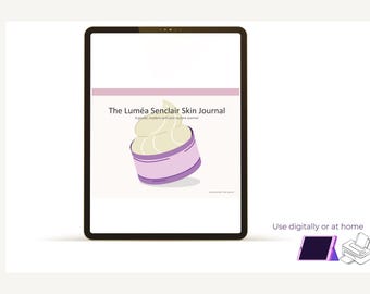 Luméa Senclair Skin Journal – Afdrukbare huidverzorgingsplanner en routinetracker | Digitaal zelfzorgdagboek voor ochtend- en avondroutine