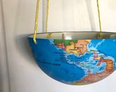 Planter Upside Down Plastic Hanging World Globe Planter