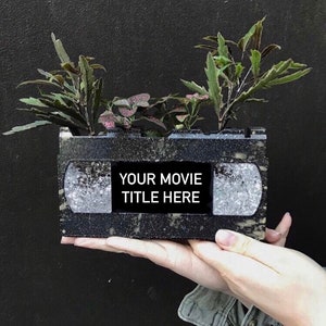 You Choose! Recycled VHS tape planter plant holder succulent foliage planter