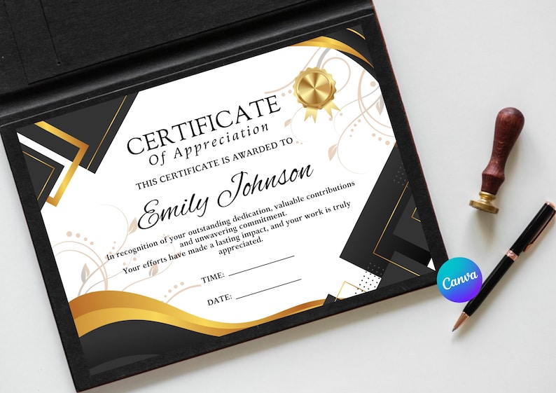 Certificate of Appreciation Template, Employee Recognition ...