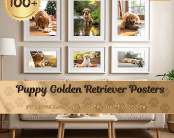 ふわふわのゴールデン レトリバーの子犬 - 犬 - 犬のアート写真 - 動物