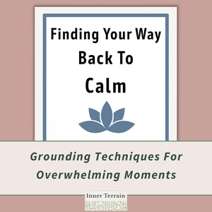Finding Your Way Back to Calm | Grounding Techniques Workbook for Overwhelm & Anxiety | Nervous System Reset Printable PDF