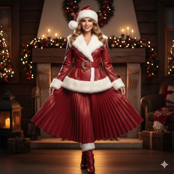 leather santa dress Santa Costume Belt