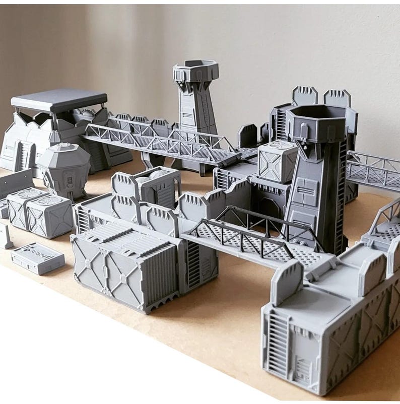 Modular Sci-fi Terrain STL Bundle | 28mm Wargaming Scenery (3D ...