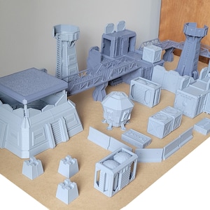 Modular Sci-fi Terrain STL Bundle | 28mm Wargaming Scenery (3D ...