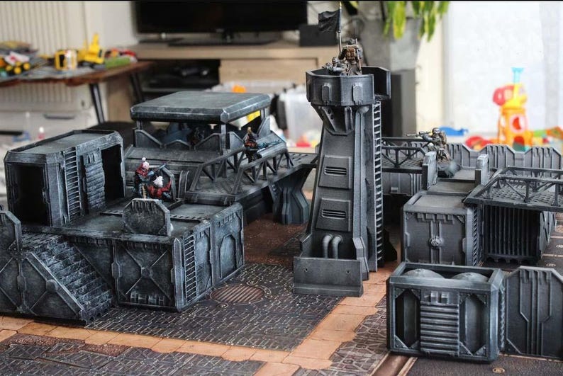 Modular Sci-fi Terrain STL Bundle | 28mm Wargaming Scenery (3D ...