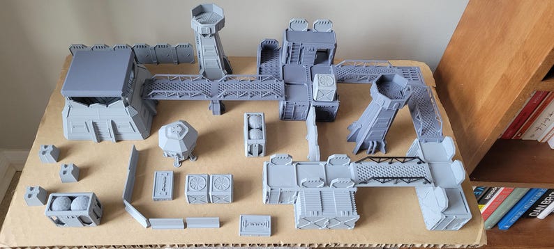 Modular Sci-fi Terrain STL Bundle | 28mm Wargaming Scenery (3D ...